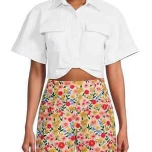 Antonio Melani x The Nat Note NWT Frankie Cropped Twisted Top size large